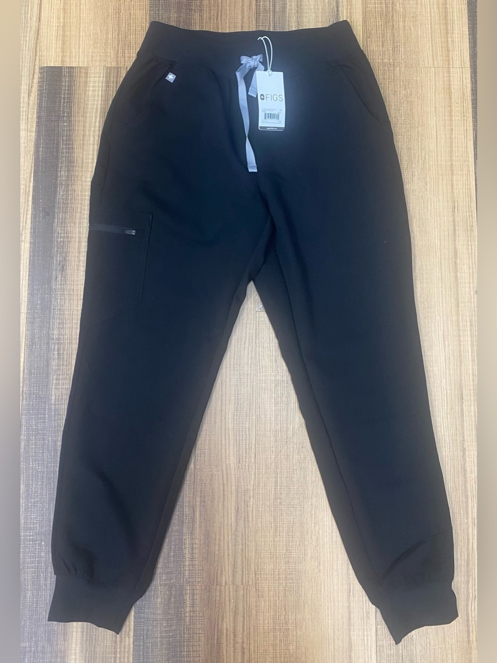 FIGS Zamora High Waisted Jogger Scrub Pants Black Women’s Sz Small
